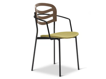 FARAH METAL 314-M - Stackable steel chair with armrests open back by Origins 1971 - view 2